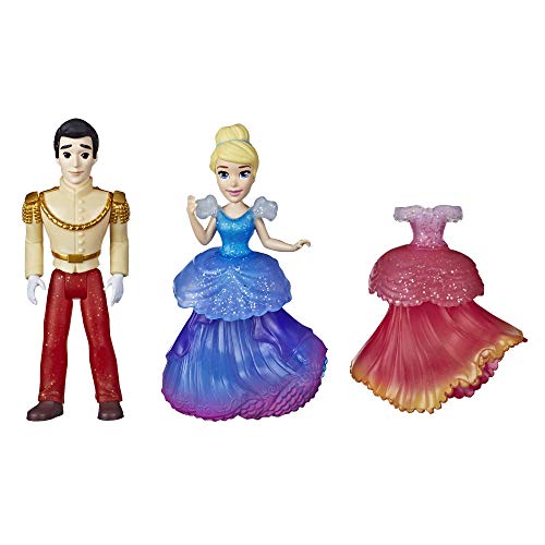 Disney Princess Cinderella and Prince Charming Collectible Small Doll Royal Clip