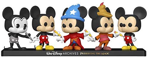 50 Archivos de Walt Disney que presentan Plane Crazy Mickey, Classic Mickey, Sorcerer Mickey, Beanstalk Mickey, Mickey Mouse Excluye Funko 51118 Pop!
