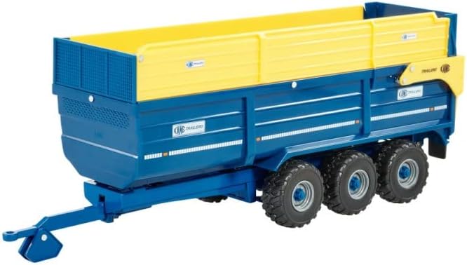 Britains Kane Tri-Axle Halfpipe Silage Trailer, Farm Toys for Children, Collectable Tractor Toy