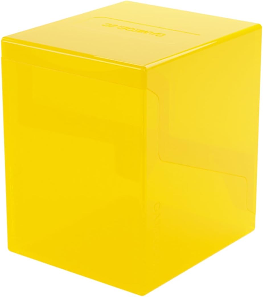 Bastion 100+ XL Deck Box - Compact, Secure, and Perfectly Organized for Your Trading Cards! Safely Protects 100+ Double-Sleeved Cards, Yellow Color