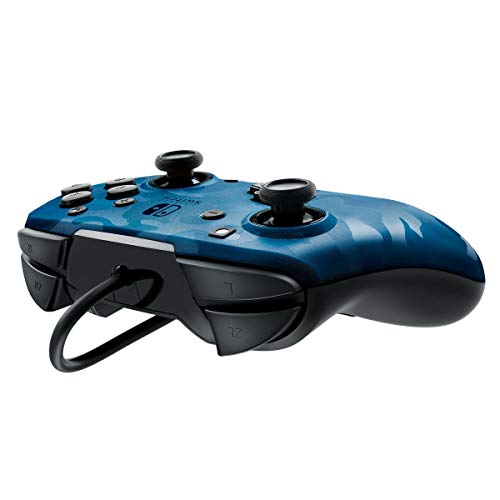 PDP Controller Faceoff Deluxe+ Audio Wired Switch Camo Blue - Nintendo Switch