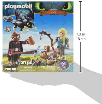 Playmobil 70040 DreamWorks Dragons, Hipo y Astrid con Baby Dragon