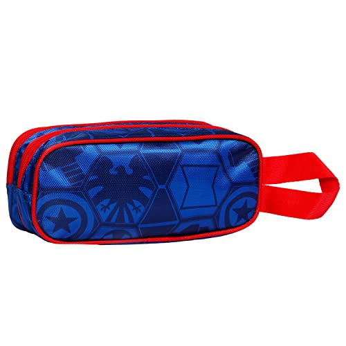 Captain America Patriot-3D Double Pencil Case, Multicolour