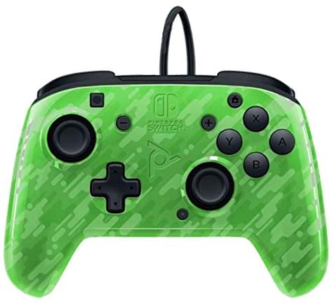 Pdp Controller Faceoff Deluxe + Audio Bedrade Schakelaar Camo Groen