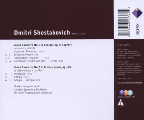 Maxim Vengerov - Shostakovich: Violin Concertos 1 & 2 [Audio CD]