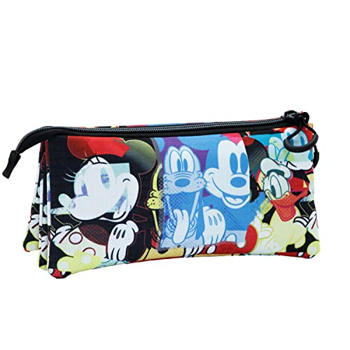 Mickey Mouse Buddies-Triple HS Pencil Case, Multicolour