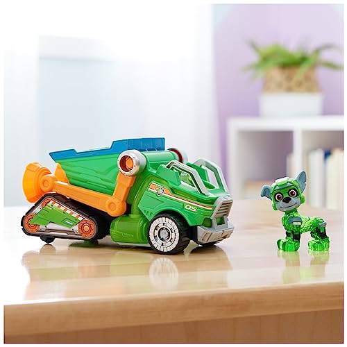 Paw Patrol: The Mighty Movie Toy Recycling Lorry with Rocky Mighty Pups Action Figure - Lights, Sounds & Interactive Play (6067508)