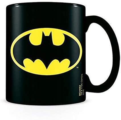 DC Comics 273965X Batman Boxed Mug Batman Logo, Black