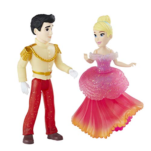 Disney Princess Cinderella and Prince Charming Collectible Small Doll Royal Clip