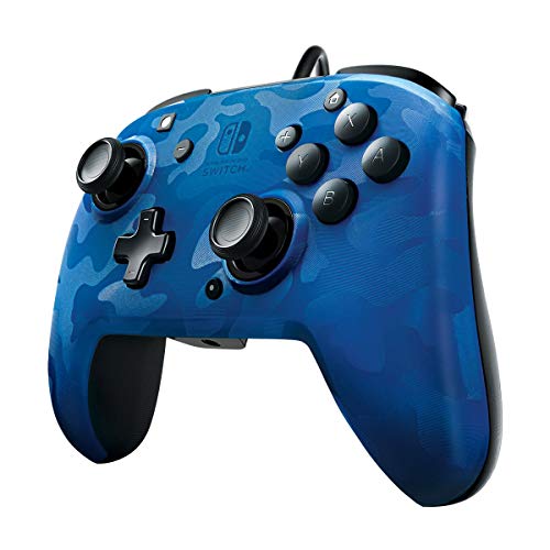 PDP Controller Faceoff Deluxe+ Audio Wired Switch Camo Blue - Nintendo Switch