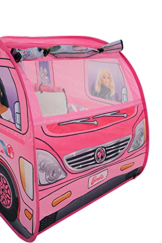 Barbie M009728 Pop-Up Camper Tent Campervan, Multicoloured