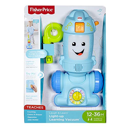 Fisher-Price FNR97 Laugh Light-up Learning Vacuum, giocattolo a spinta per bambini e ragazzi 4
