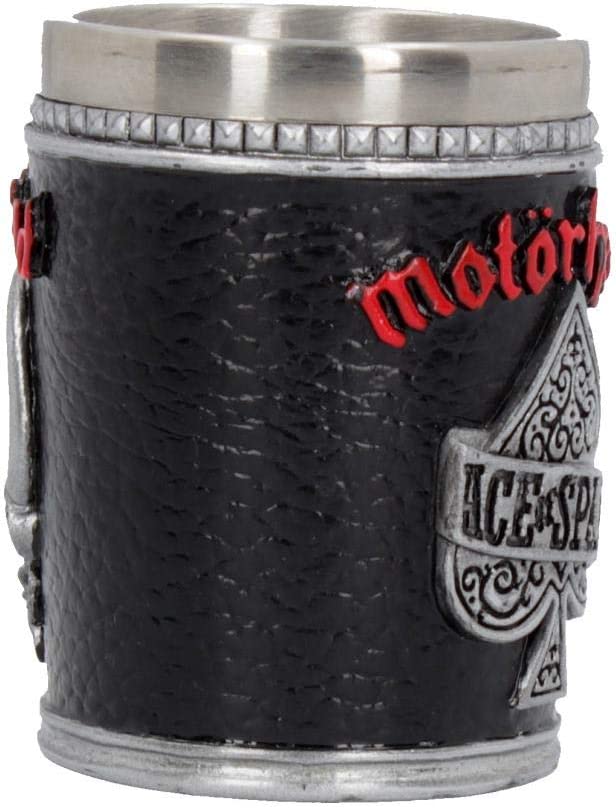 Nemesis Now B4122M8 Motorhead Shot Glass 7cm Black, Resin w/Stainless Steel Insert, 35 milliliters