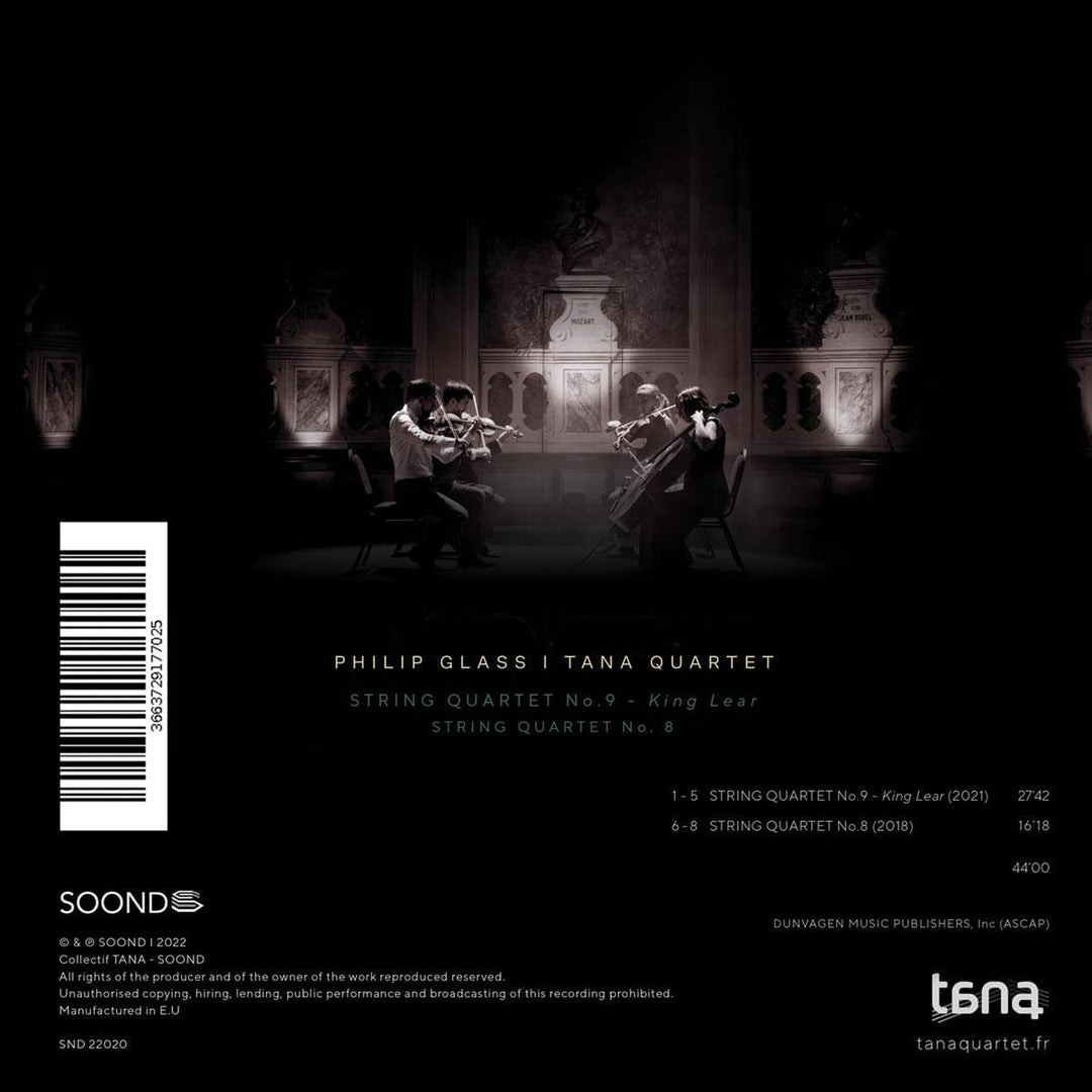 Tana Quartet - Philip Glass: String Quartet No. 9 "King Lear" & String Quartet No. 8 [DVD]