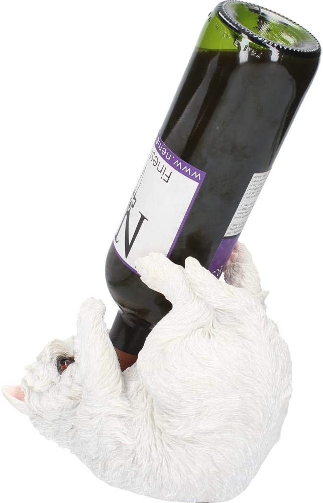 Nemesis Now Guzzlers West Highland Terrier Wine Bottle Holder 21cm White