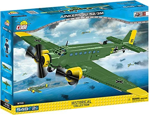 COBI 5710 Junkers JU 52/3M Building Blocks, Green,Yellow