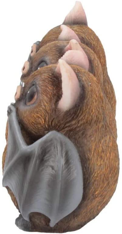 Nemesis Now B4473N9 Three Wise Bats 8.5cm Figurines, Brown