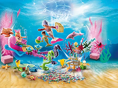 Playmobil 70777 Magic Magical Mermaids Advent Calendar with Colour-Chaning Bubbl