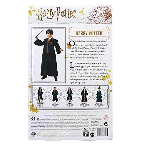 Poupée Harry Potter FYM50 avec robe et baguette de Poudlard