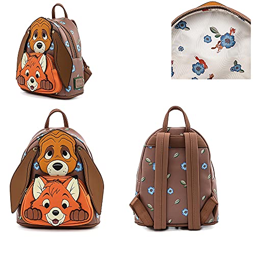 Loungefly Disney Fox and Hound Todd and Cooper Cosplay Womens Double Strap Shoul