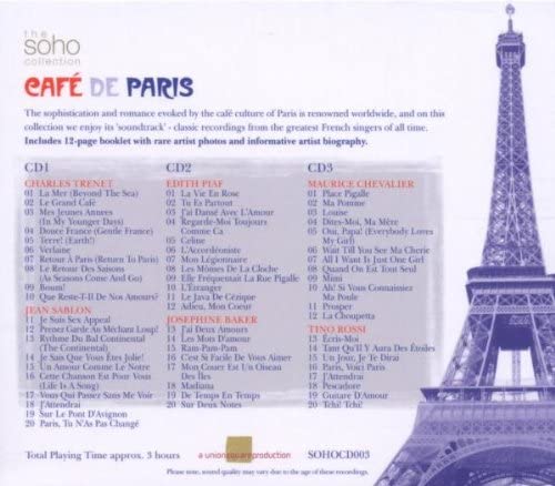 Cafe de Paris: 60 Classic French Cafe Songs - [Audio CD]