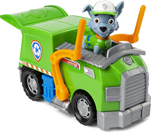 PAW Patrol Rocky’s Recycling Truck Vehicle with Collectible Figure, for Kids Age