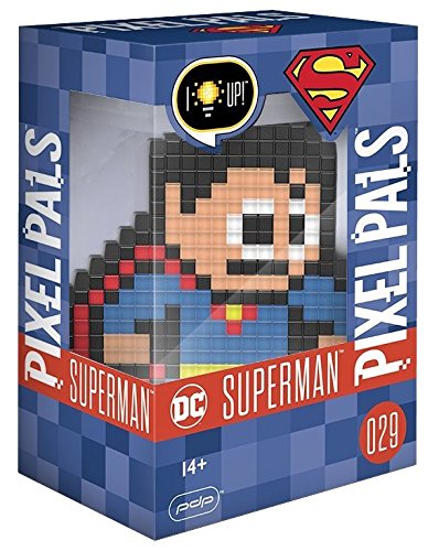 PDP 878-029-NA-SPM Pixel Pals DC Comics Superman Collectible Lighted Figure, Red