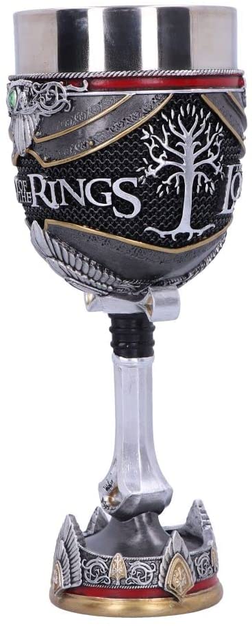 Nemesis Now Officially Licensed Lord of The Rings Aragorn Goblet, Silver, 19.5cm