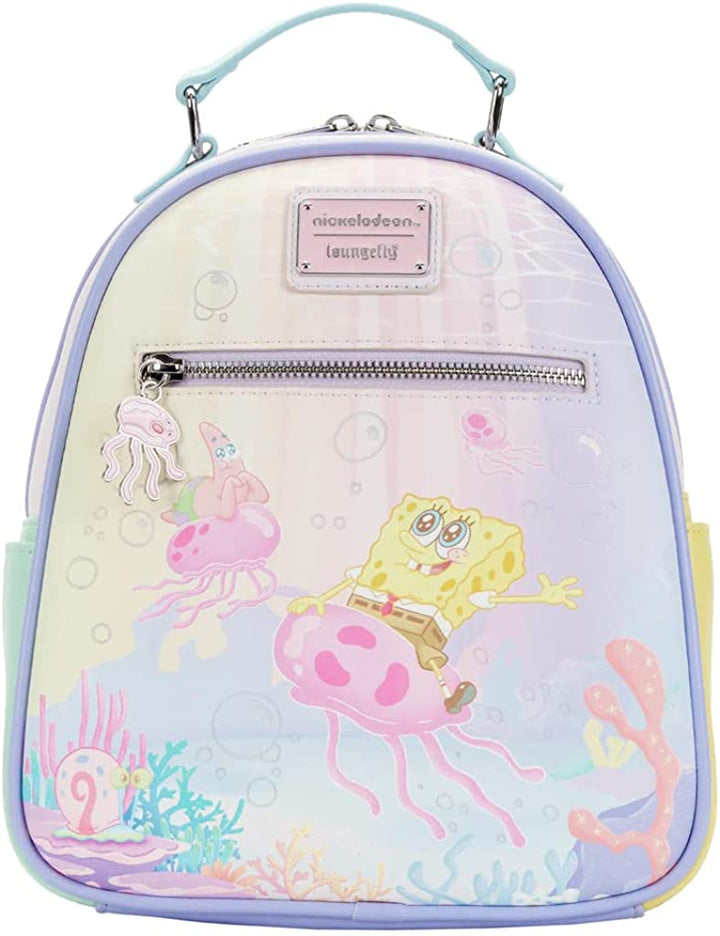 Loungefly Spongebob Squarepants Pastel Jellyfishing Womens Double Strap Shoulder