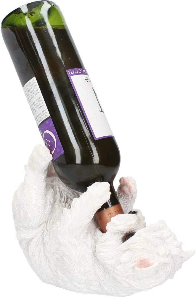 Nemesis Now Guzzlers West Highland Terrier Wine Bottle Holder 21cm White