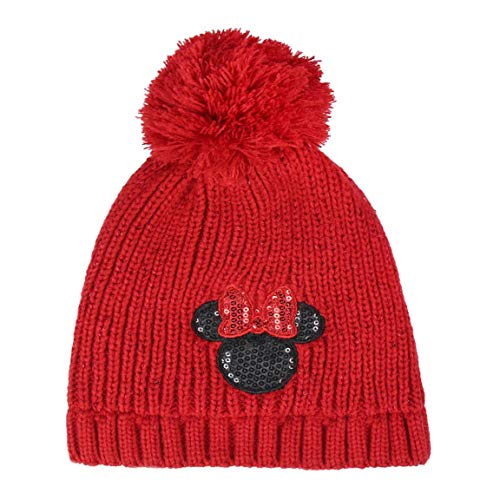 ARTESANIA CERDA Gorro Pompon Minnie Beanie, Red (Rojo 28), One Size