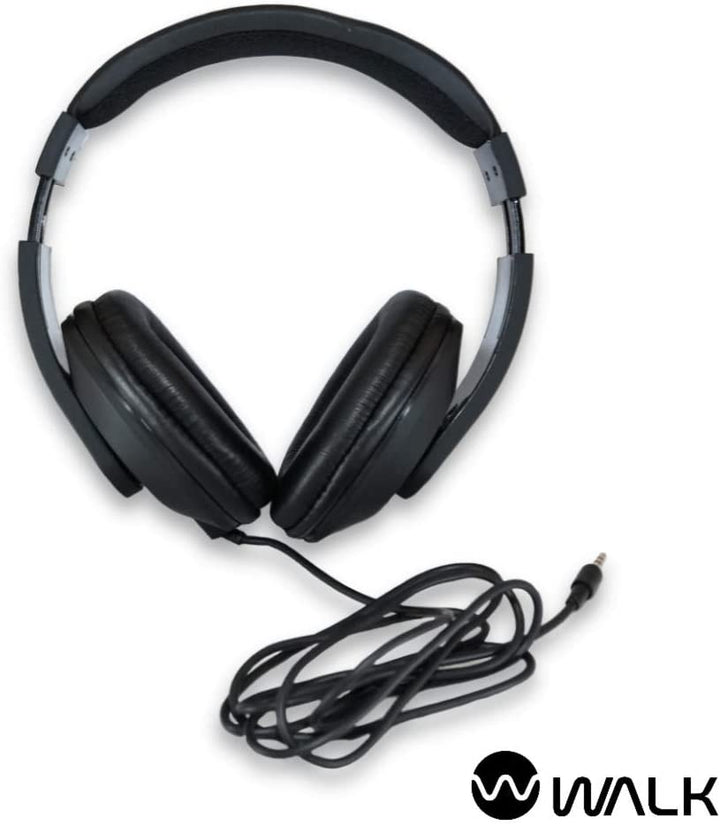 Walk Audio Black Wired Enhanced Bass Headphones