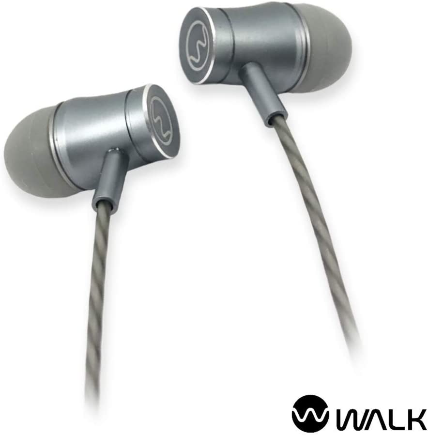 Walk Audio Wired Silver Metal Earphones