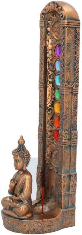 Nemesis Now Ascending Chakras Incense Burner 11cm, Resin, Bronze, 23.5cm