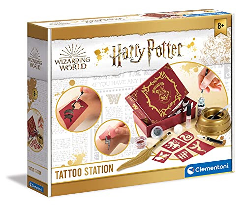 Clementoni 18671 Harry Potter lab, Waterproof Temporary, Tattoo Studio-Kids' Cra