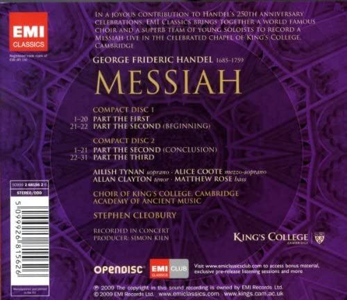 Handel: Messiah [Audio CD]