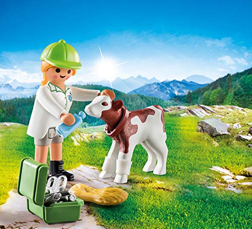 Playmobil Special Plus 70252 Veterinario con ternero y maletín veterinario