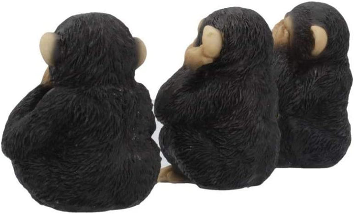 Nemesis Now U4174M8 Three Wise Chimps Figurine 8cm Black