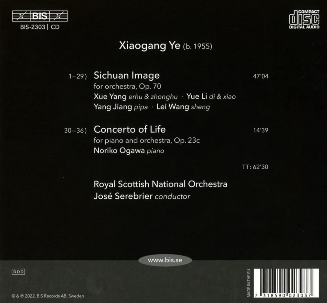 Ye: Sichuan Image [Noriko Ogawa; Royal Scottish National Orchestra; Jose Serebri [Audio CD]