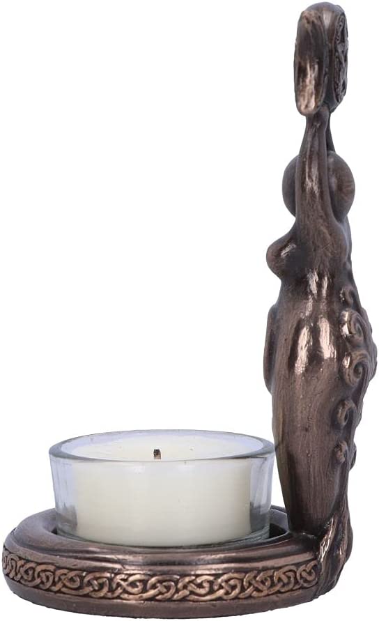 Nemesis Now Triple Goddess Tea Light Holder 12cm, Bronze