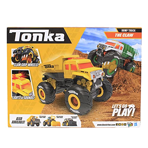 Tonka 6121 The CLAW Lights and Sounds Dump Truck, Dumper Truck Toy for Children,