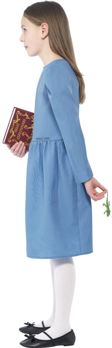 Smiffys Officially Licensed Roald Dahl Matilda Costume, Blue, Medium - Age 7-9 years