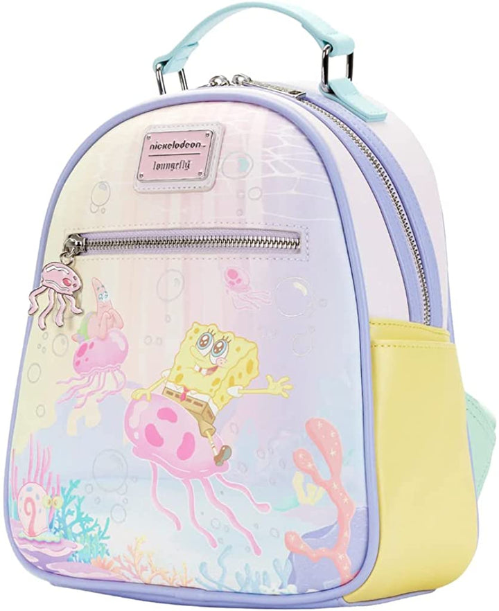 Loungefly Spongebob Squarepants Pastel Jellyfishing Womens Double Strap Shoulder