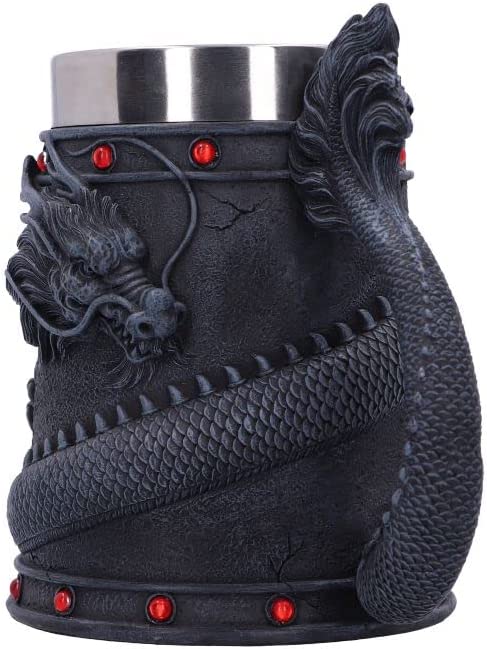 Nemesis Now Dragon Coil Tankard, Grey, 16cm