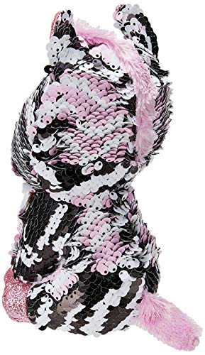 Ty TY36672 Zoey Zebra FLIPPABLE-REG, Multicolored