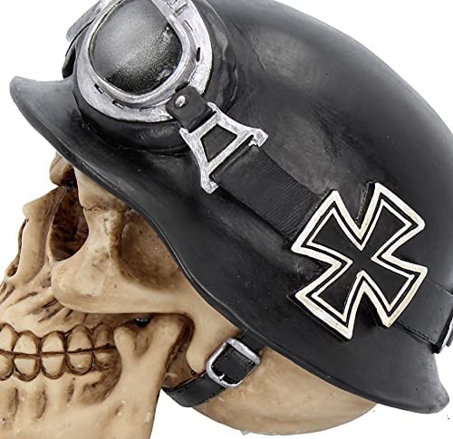 Nemesis Now Iron Cross Skull Figurine 17cm Ivory