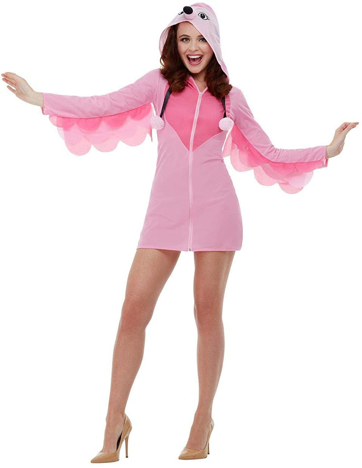 Smiffys 47774S Flamingo Costume, Women, Pink, S - UK Size 8-10