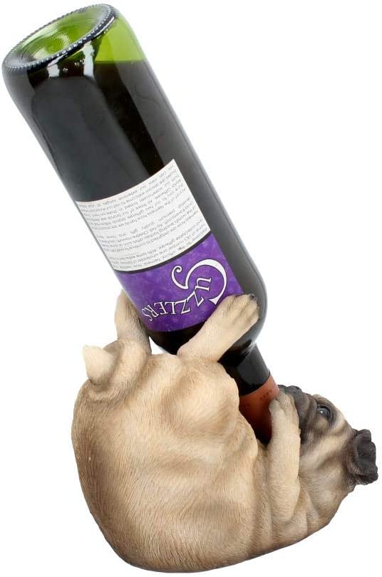 Nemesis Now Guzzlers - Pug Wine Bottle Holder (21cm Fawn)