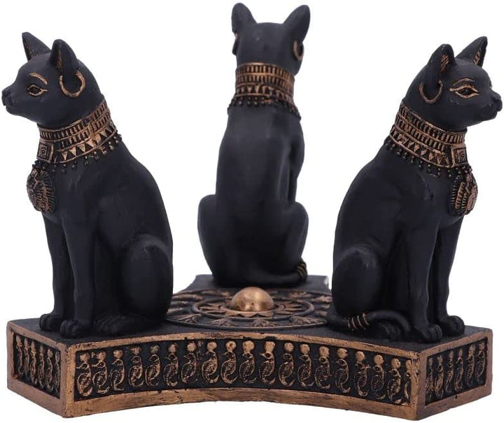 Nemesis Now Bastet's Honour Crystal Ball Holder 12.7cm, Resin, Black