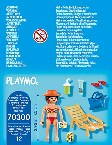 Playmobil 70300 Special Plus Sunbather with Lounge Chair 9.29 x 11.98 x 3.81 cm, Colourful